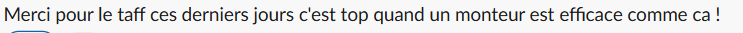 Screenshot of the original Slack message from Lucas